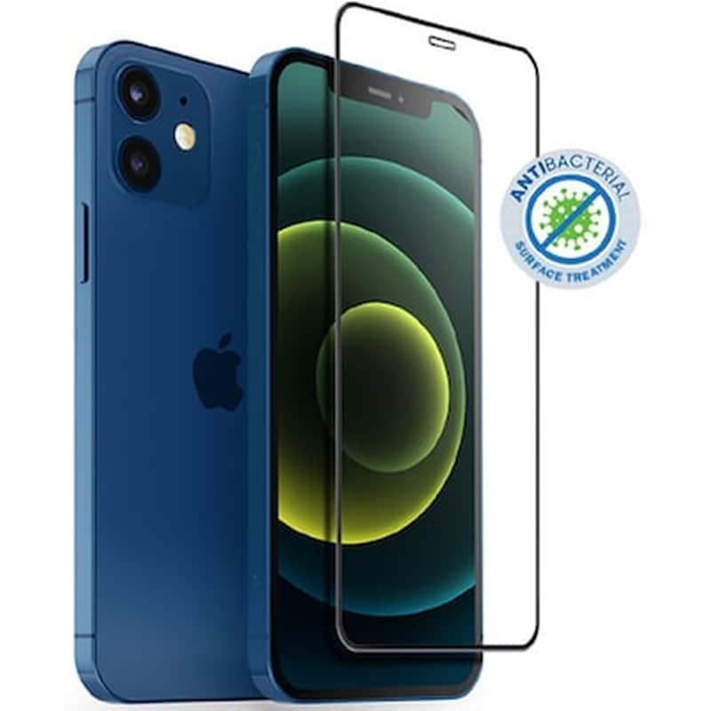 CRONG Crong Αντιβακτηριδιακό Tempered Glass Apple Iphone 12 Mini - Black
