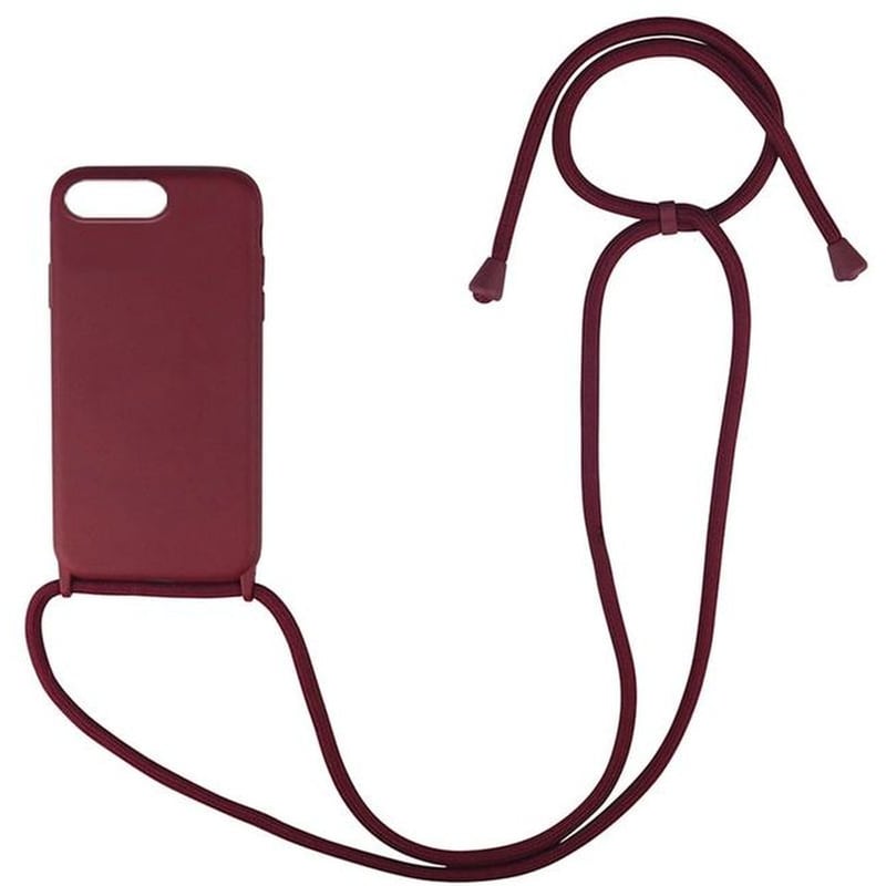 Θήκη Apple iPhone 8 Plus - Sonique Carryhang Με Κορδόνι - Μπορντό