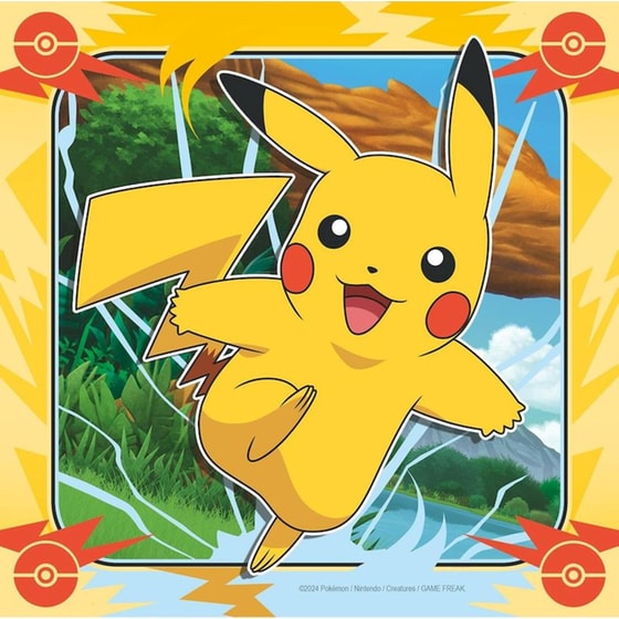 Παιδικό Παζλ Ravensburger Pokémon Pikachu (3x49 Κομμάτια) image 2