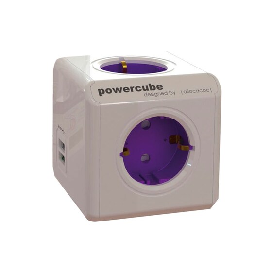 Πολύπριζο Powercube Original USB Λευκό/Μωβ image 0