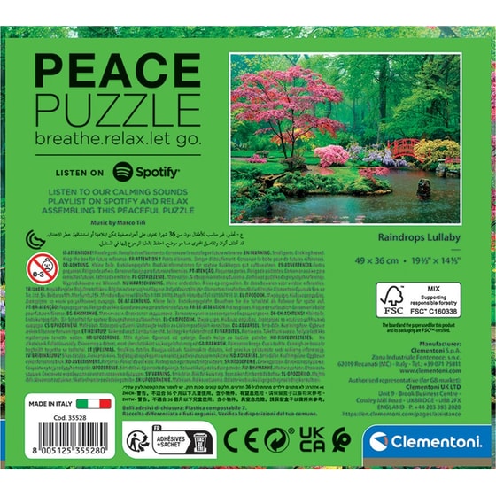 Παζλ Clementoni Peace Puzzles Raindrops Lullaby (500 Κομμάτια) image 6