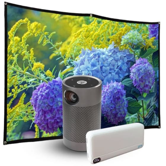 Projector HP MP250 & Power Bank & Οθόνη προβολής 84″ image 0