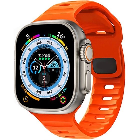 Λουράκι Tech-Protect Σιλικόνης για Apple Watch 49mm - Πορτοκαλί image 0