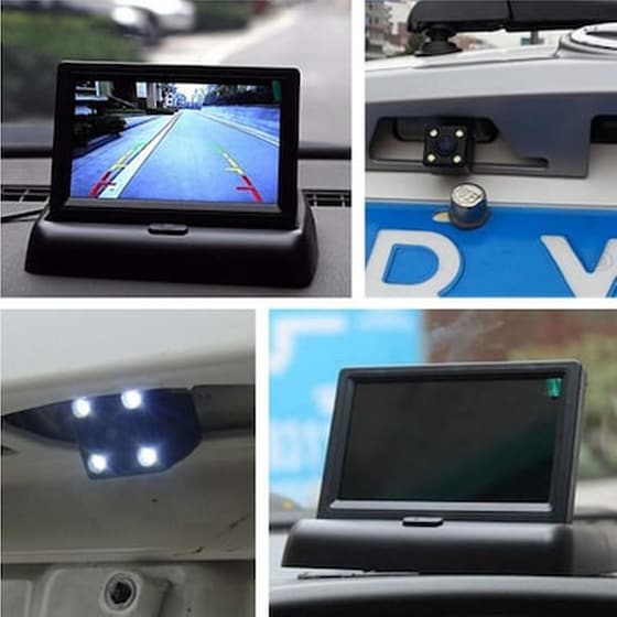 Έγχρωμη Αναδιπλούμενη Οθόνη Αυτοκινήτου Tft-lcd Monitor 4.3 image 1