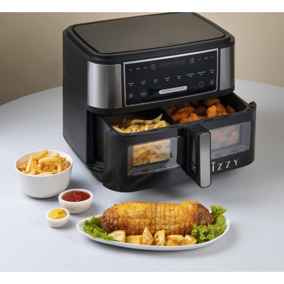 IZZY IZ-8225 με Διπλό Αποσπώμενο Κάδο 2600 W 10 L Μαύρο Φριτέζα Αέρος image 8