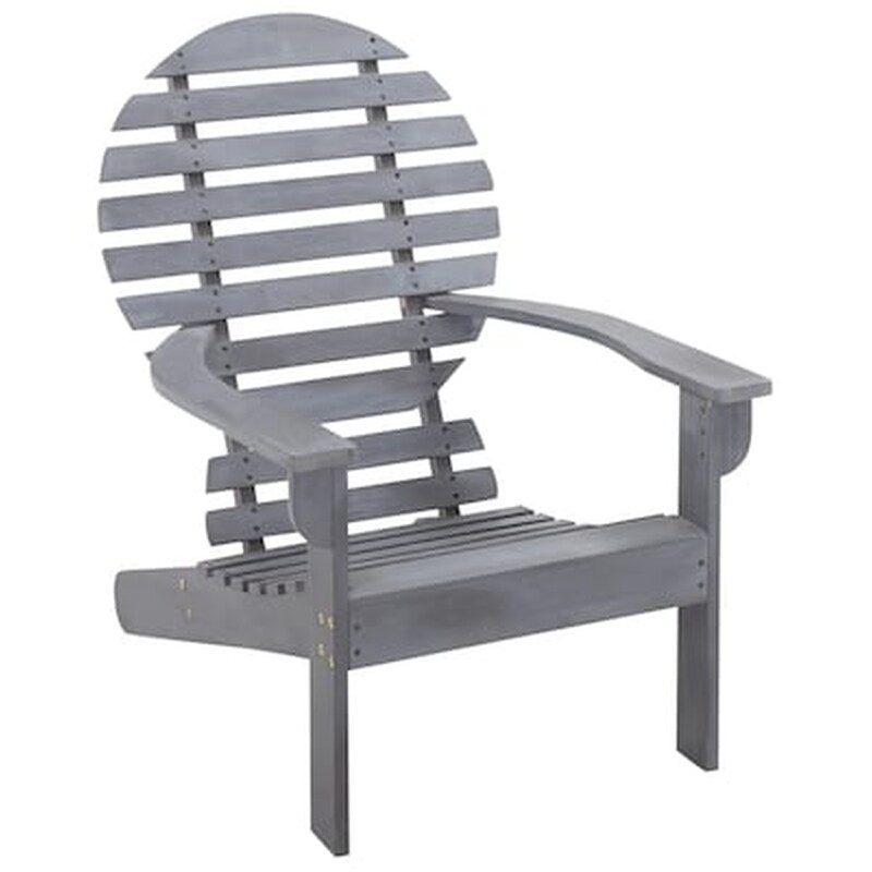 Καρέκλα Vidaxl Adirondack από Μασίφ Ξύλο Ακακίας 69x96x89cm - Γκρι