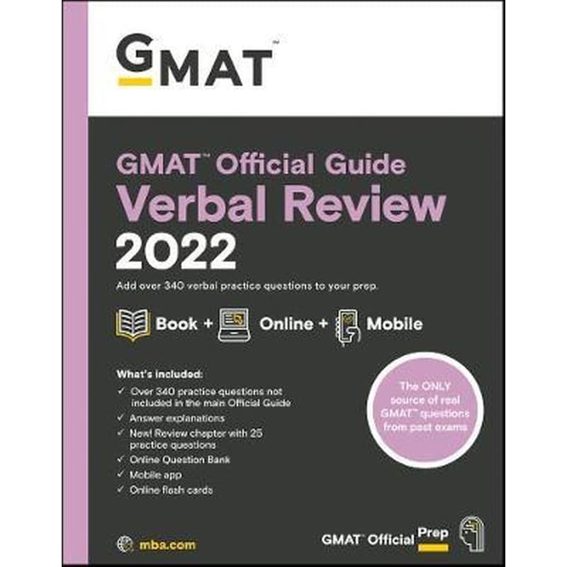 GMAT Official Guide Verbal Review 2022: Book + Online Question Bank