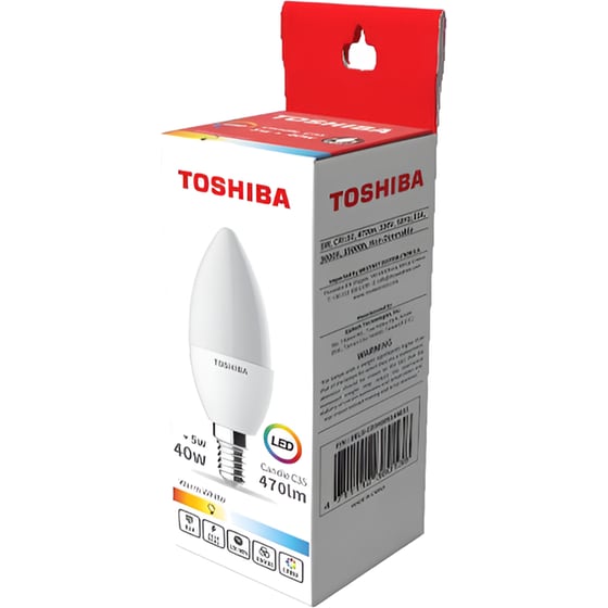 Λάμπα LED Toshiba C35 E14 5W 3000K - Θερμό Λευκό image 1