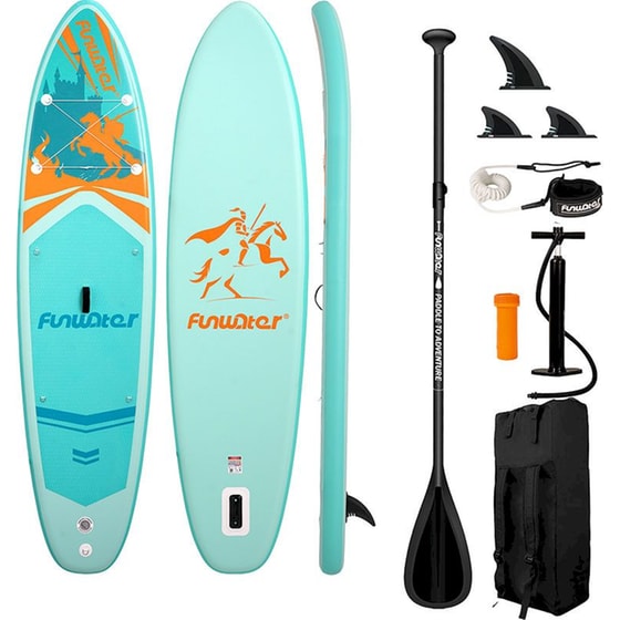 Φουσκωτή Σανίδα SUP FunWater 350x86x15cm - Τιρκουάζ image 0