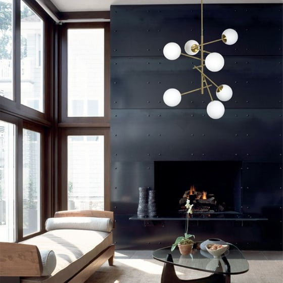 Φωτιστικό Οροφής Πολύφωτο Homelighting Prato 77-4492 Μεταλλικό/Γυάλινο - Χρυσό image 1