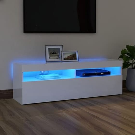 Έπιπλο Τηλεόρασης Vidaxl Μοριοσανίδα 120x35x40 cm  - Λευκό image 1