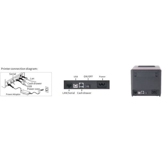 Netum NT-907W Ασπρόμαυρος Θερμικός Εκτυπωτής Αποδείξεων με Wi-Fi και USB - Black image 1
