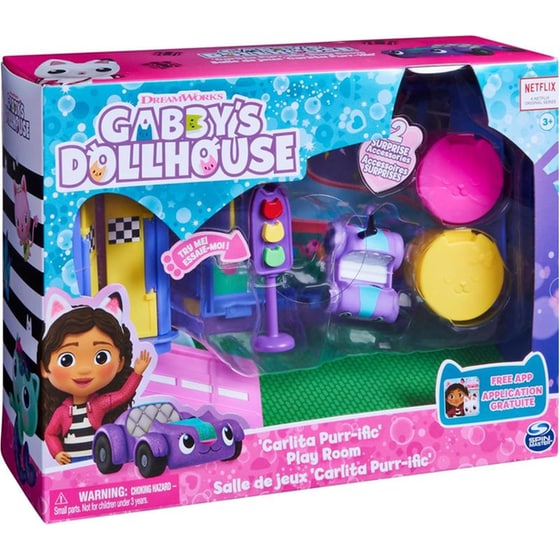 Φιγούρα Δράσης Spin Master Gabby's Dollhouse: 'carlita Purr-ific' Play Room Deluxe Room Set image 2