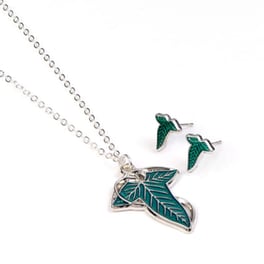 Σετ Σκουλαρίκια και Μενταγιόν The Carat Shop The Lord of the Rings - Leaf of Lorien