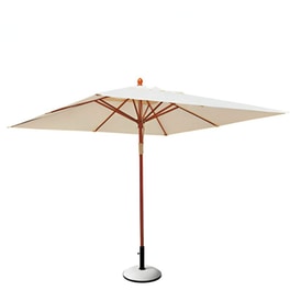 Ομπρέλα Δαπέδου Τετράγωνη Woodwell SOLEIL από Ξύλο 200x200cm - Εκρού