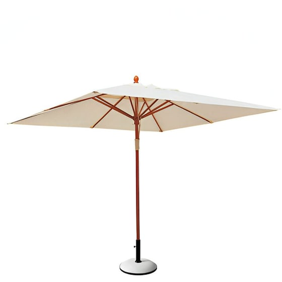 Ομπρέλα Δαπέδου Τετράγωνη Woodwell SOLEIL από Ξύλο 200x200cm - Εκρού image 0