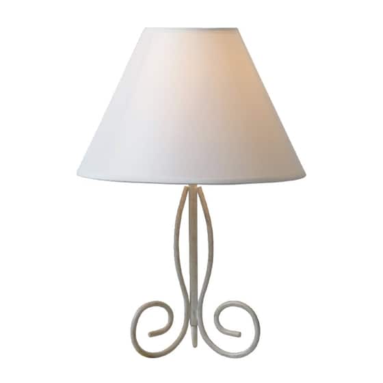 Πορτατίφ Aca Ismene Ks1007t1wg Μεταλλικό 25x25x35.5 cm - Λευκό/Εκρού image 0