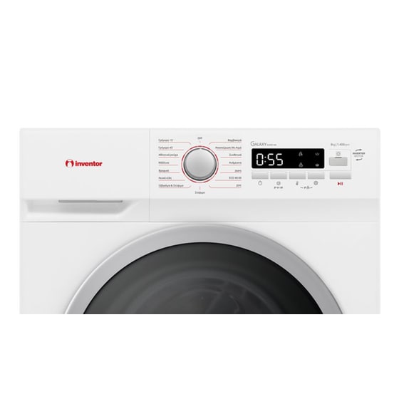 INVENTOR GX0814A 8 kg 1.400 Στροφές Λευκό Πλυντήριο Ρούχων image 3