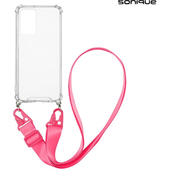 Θήκη Xiaomi  Redmi Note 10 Pro - Sonique Armor Σιλικόνη Με Strap Φούξια - Clear image 0