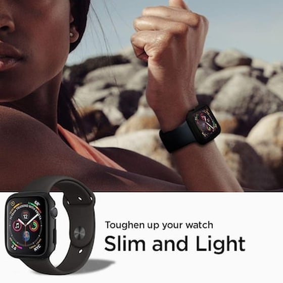 Θήκη Spigen Thin Fit για Apple Watch 44mm - Μαύρο image 1