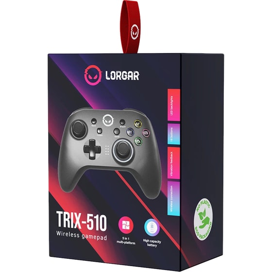 Lorgar TRIX-510 Nintendo Switch/PC/PS3/Android/iOS Ασύρματο Χειριστήριο - Μαύρο image 4