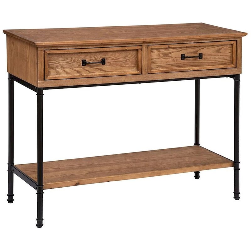 SPITISHOP Κονσόλα Εισόδου Spitishop A-s Danik Console 185003 από Ξύλο/MDF 110x40x85cm - Καφέ/Μαύρο