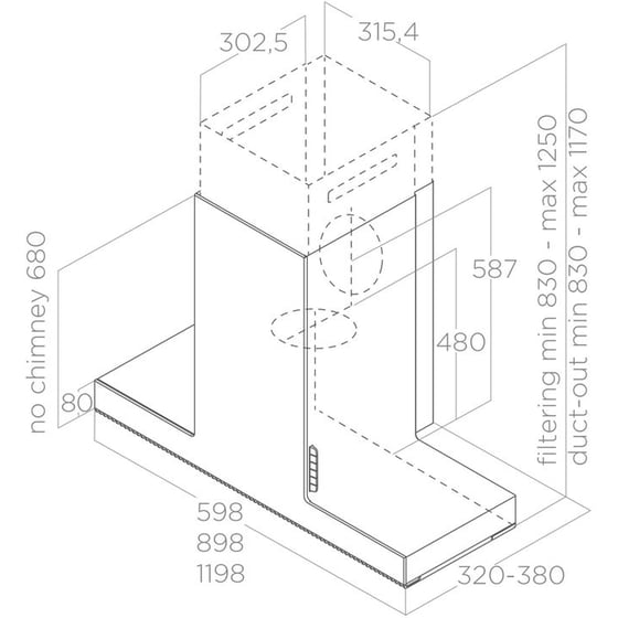 ELICA HAIKU BL/A/90 90 cm Μαύρο Καμινάδα - Τζάκι Απορροφητήρας image 3