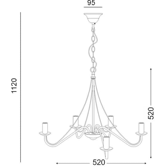 Φωτιστικό Οροφής Πολύφωτο Aca Palmyra Dla0015 Μεταλλικό - Καφέ image 1