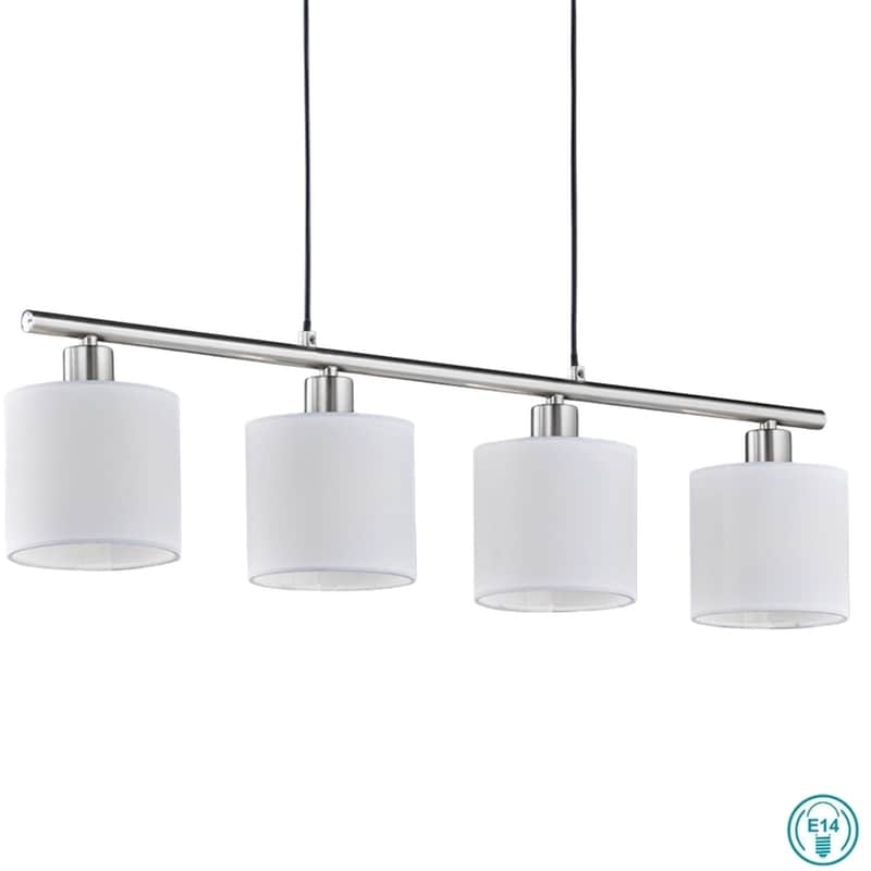 Trio Lighting Tommy Κρεμαστό Φωτιστικό Λευκό Ράγα για 4 Λαμπτήρες E14 75εκ.