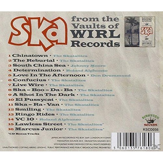 Ska From The Vaults Of Wirl Records image 2