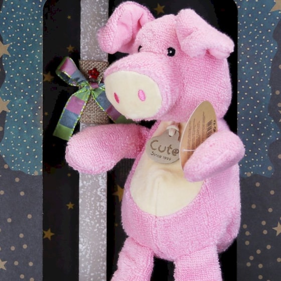 Λαμπάδα Synchronia Λούτρινο Ζωάκι - Γουρουνάκι image 1