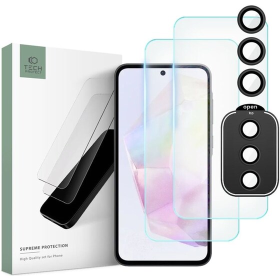 Σετ Προστατευτικό οθόνης & καμερών Samsung Galaxy A35 - Tech-Protect Supreme Set 0.3 mm 9H image 0