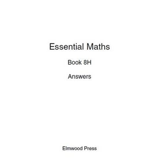 Essential Maths Book 8H Answers image 0