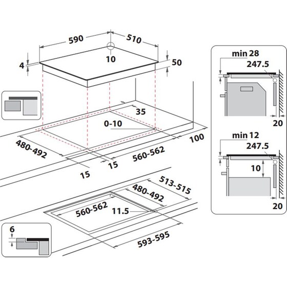 WHIRLPOOL WTX6019DCF 59 cm Μαύρο Εστία Επαγωγική Αυτόνομη image 7