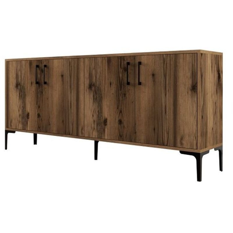 Μπουφές 24Mall Viterbo από Μοριοσανίδα/Μέταλλο 180x35x78 cm - Καρυδί 24MALL