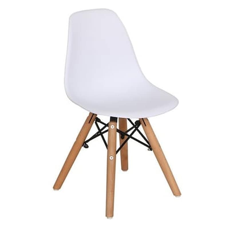 Καρέκλα Παιδική Woodwell Pp Με Ξύλινα Πόδια Σετ 4 Τμχ - Λευκό WOODWELL