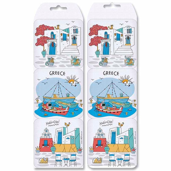 Σουβέρ A.T.P Καραβάκια 6 Τμχ - Πολύχρωμο image 0