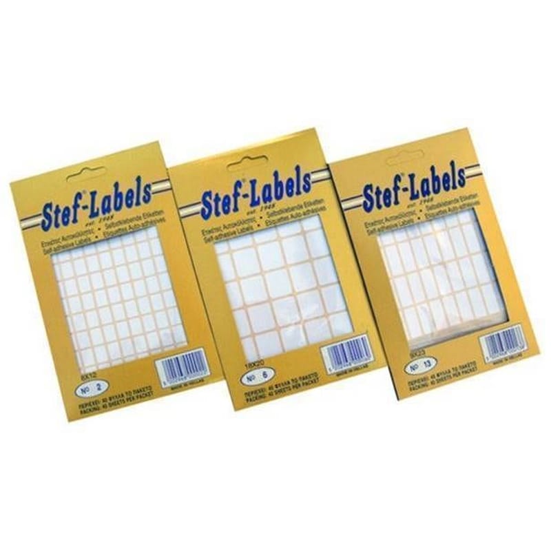 Stef Labels Ετικέτες Λευκές Αυτοκόλλητες Νo27 32x72mm 240 Τεμάχια