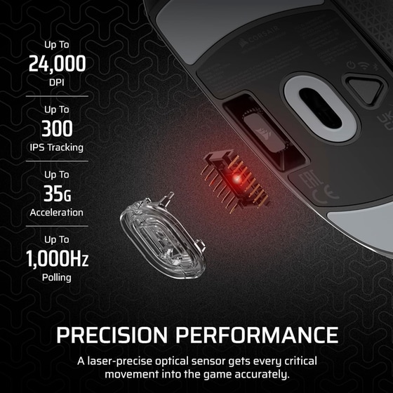 Corsair M55 Gaming Ασύρματο Ποντίκι - Μαύρο image 3