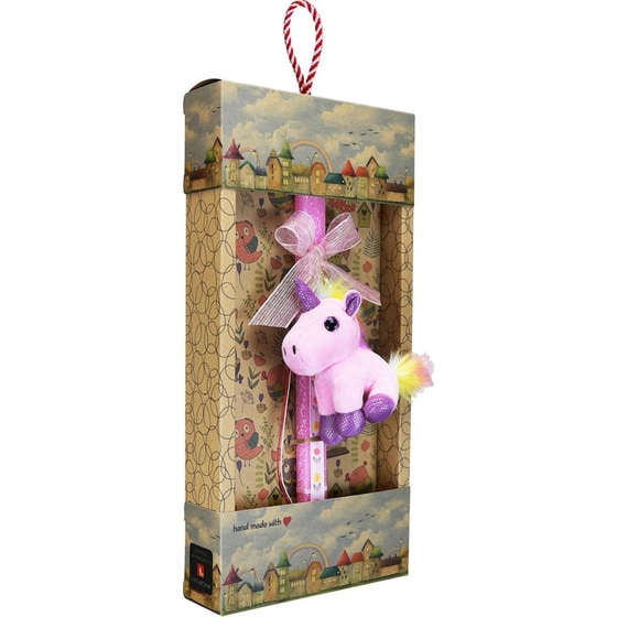 Λαμπάδα Synchronia Μπρελόκ Μονόκερος - Ροζ image 1