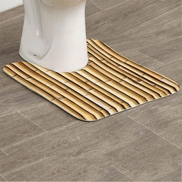 Πατάκι Λεκάνης Spitishop T-d Mekong 7702n690 από Microfiber 45x75cm - Μπεζ/Καφέ