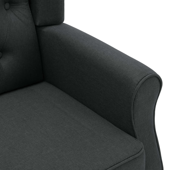 Πολυθρόνα Μασάζ Vidaxl από Ύφασμα με Υποπόδιο 68x78x94 cm - Σκούρο Γκρι image 5