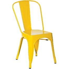 Καρέκλα Woodwell Μεταλλική Συσκευασία 10 Τεμάχια C9756 45x51x85cm - Κίτρινη