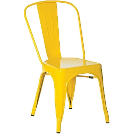Καρέκλα Woodwell Μεταλλική Συσκευασία 10 Τεμάχια C9756 45x51x85cm - Κίτρινη image 0