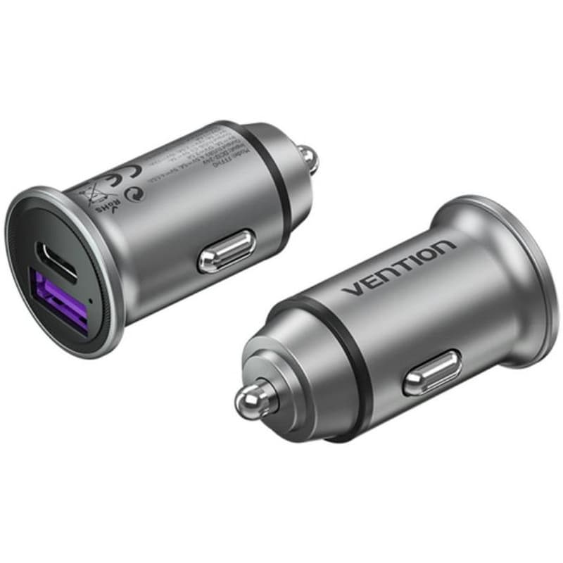 Φορτιστής Αυτοκινήτου Vention USB/USB-C - Μαύρο