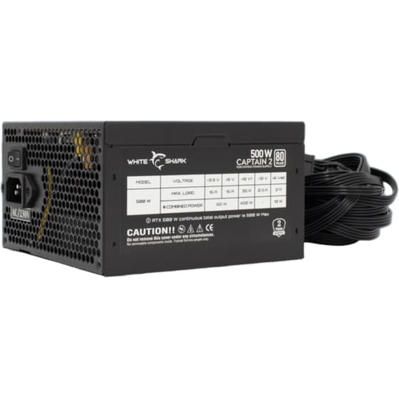 Τροφοδοτικό Υπολογιστή White Shark Captain-2 500W - Μαύρο image 1