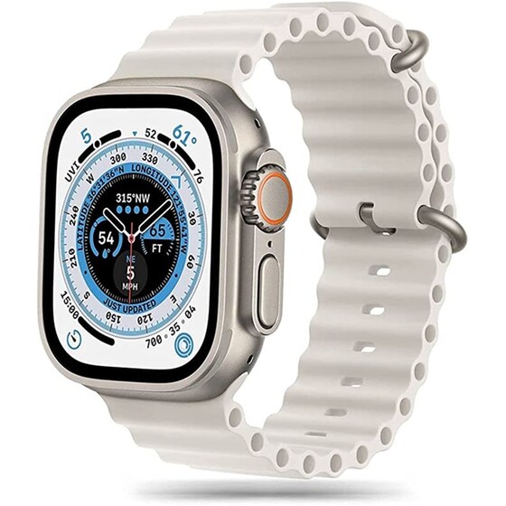 Λουράκι Tech-Protect Σιλικόνης για Apple Watch 49mm - Μπεζ image 0