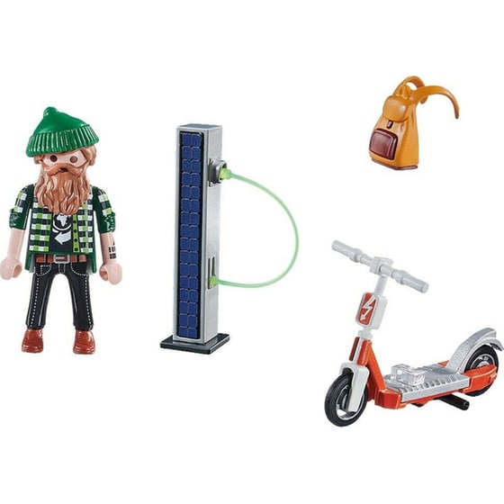 PLAYMOBIL® Special Plus Χίπστερ με Ηλεκτρικό Σκούτερ (70873) image 1