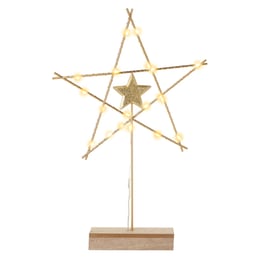 Xριστουγεννιάτικο Διακοσμητικό Αστέρι από Ξύλο με Led