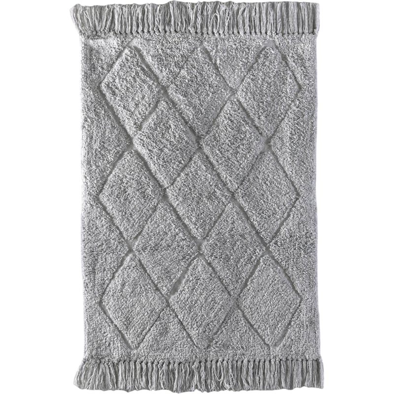 Πατάκι Μπάνιου Rythmos Home Gilma Ορθογώνιο Βαμβακερό 60x90 cm - Γκρι